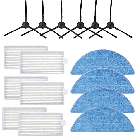 Zubehör für Medion E32 SW Medion MD 18503 Staubsauger Roboter Filter Bürste Wischtuch Ersatzteile (16 Stück)