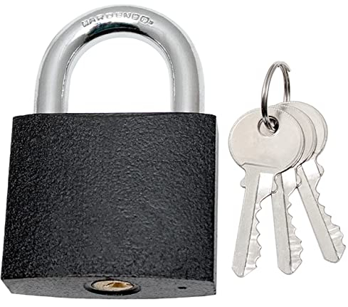 Vorhängeschloss Vorhangschloss Hangschloss Noxi Schloss Gusseisen Schwarz, 30