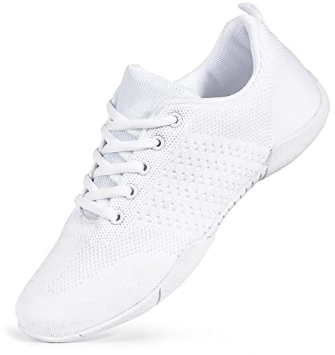 ZVC Cheer Shoes Girls White Cheerleading Shoes for Women Cheer Sneakers Youth Kids