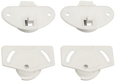 cyclingcolors 2x Ruedas puertas correderas armarios Guía de carro corredizas plástico, Blanco