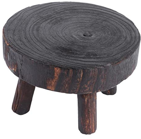 Alipis Wooden Flowerpot Stand for Garden Patio Decorative High Stool Plant Rack 17x9 Cm Copper Finish Suitable for Indoor Outdoor Use