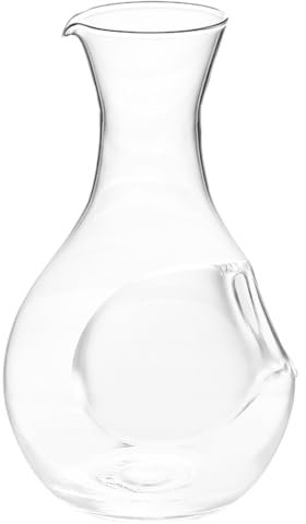 Cabilock Wine Decanter Glass Whiskey Bottle with Ice Pocket 12.20 Oz Liquor Decanter for Home Bar Party Serving Desktop Decor Gift for Family and Friends