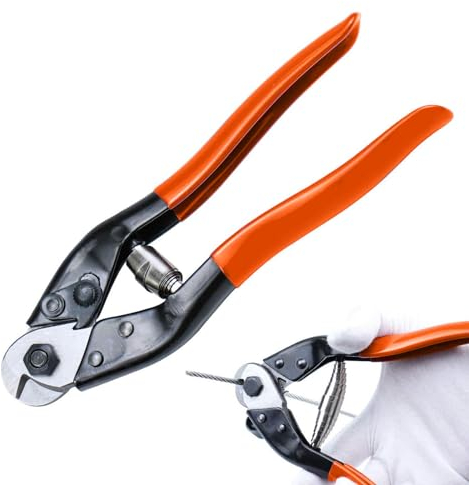 Cortador de cable de alambre, 200 mm, cortador de cables, de acero al cromo vanadio, tijeras de cable para cuerda, bicicleta, palanca de freno, cable de reparación, cortador de alambre con mangos