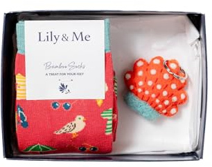 Lily & Me At The Beach Socks And Shell Keyring Giftbox