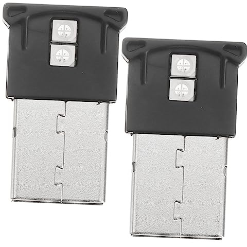 Amosfun 2 Pcs Luz USB de Ambiente para Coche, Control de Brillo Ajustable y Cambio de Color, para Iluminación Interior de Vehículo