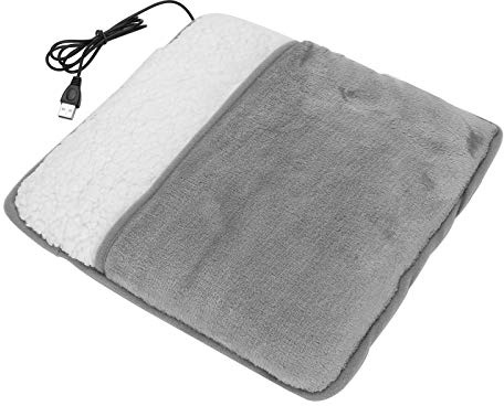 Generic Scaldapiedi Elettrico Riscaldante USB per Ufficio Domestico, Scaldapiedi Invernale in Velluto per Adulti, 30 X 29 Cm