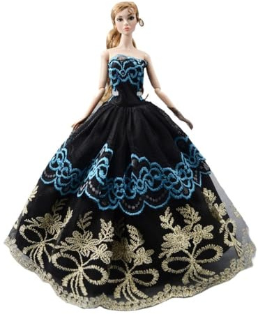 Codulu 11,5 tums dockklänning-spets aftonklänning/E | 1 st, prinsessklänning, 30 cm amerikansk docka, BJD docka 1/6, present till barn