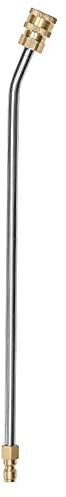 CENPEK Limpiador de Varilla de canalón de Acero Inoxidable, 13 Pulgadas (35 cm) de Varilla de extensión en ángulo de Acero Inoxidable, Lavadora a presión (1/4 en liberación rápida de conexión)