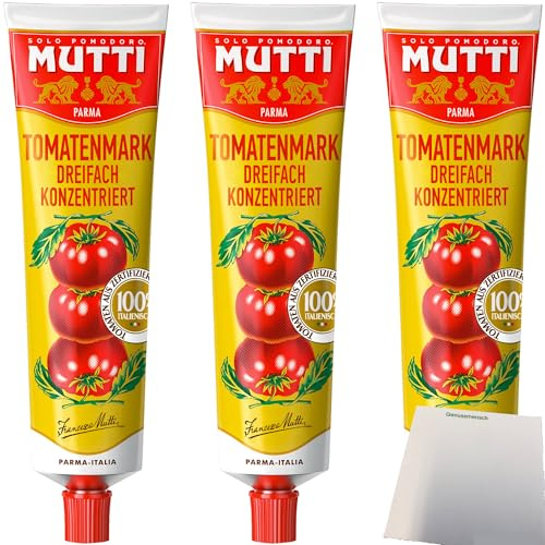 Mutti Tomatenmark dreifach konzentriert 3er Pack (3x200g Tube) + usy Block