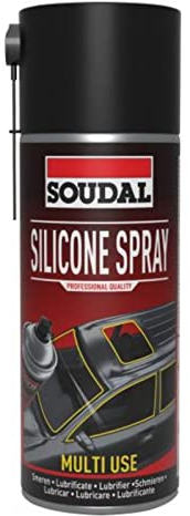 Soudal Spray silicone lubrifiant nourrissant métal caoutchouc plastique 400 ml