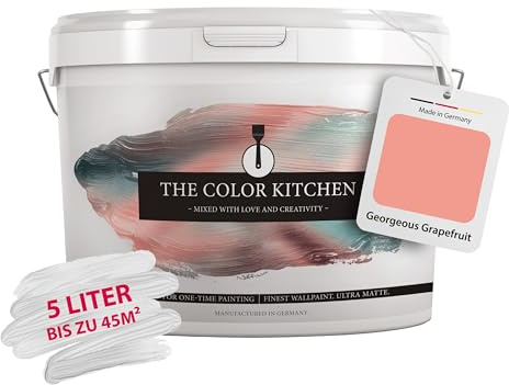 Livingwalls THE COLOR KITCHEN kräftige Wandfarbe - Malerfarbe für farbenfrohe Räume - matte Innenfarbe in Pink - 5l Deckfarbe in TCK7004