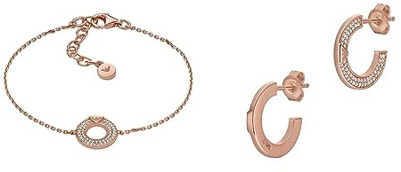 Emporio Armani Women's Components Bracelet and Hoop Earrings - Rose Gold-Tone Sterling Silver