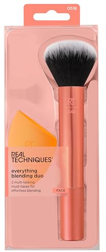 Real Techniques 10051800 Alles Blending Duo Makeup Brush and Sponge