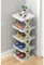 Nizer Vertikales Schuhregal, stapelbar, freistehend, Aufbewahrungsschrank für Eingangsbereich, Eckschrank, Grün (26 cm B x 24 cm T x 60 cm)