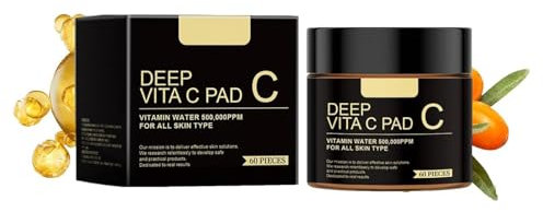 Vitamin C Brightening Cotton Pads, Deep Vita C Facial Pads, Vitamin C Toner Pads, Deep Hydration & Nourishment, Hydrating & Resurfacing, Pigmentation Care for Wrinkles Glow Hydration (1Pc)