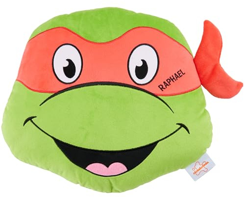 Get Trend Teenage Mutant Ninja Turtles 3D Plush Cushion for Sofa & Bed, Cute Hugging & Cuddle Cushion for Kids & Teens, Gifts for Boys (Green TMNT, L38 x W34)