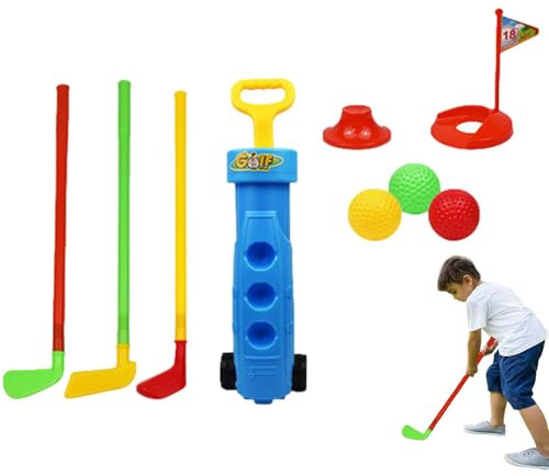 Set di mazze da golf per bambini, kit di giocattoli da golf per esterni per bambini | set di bastoncini, regali di compleanno per piccoli piccoli , giardino
