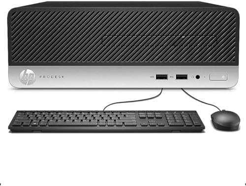 HP ProDesk 400 G5 SFF - Ordenador de sobremesa, Intel Core i5-8500T, 8 GB de RAM, SSD de 256 GB, WiFi, Bluetooth, Teclado QWERTY de US, Windows 11 Pro (reacondicionado)