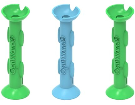 Optiwand 3 Pack Small Soft Contact Lens Removal & Insertion Tool - Silicone Rubber Soft Lens Applicator & Remover Device with Pincher End & Finger Grips - Safe & Easy on Eyes, Travel Size 1.75