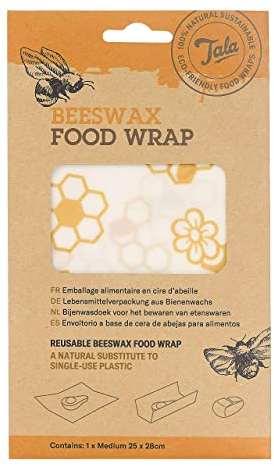 Tala Wiederverwendbare Bienenwachstücher, Honigwabenmuster, 25 cm x 28 cm