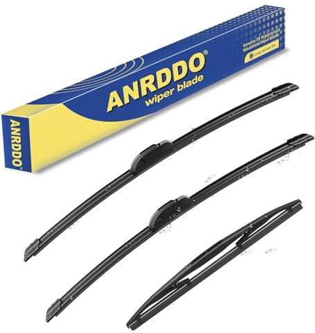 3 wipers Replacement for 2014 2015 2016 2017 2018 2019 2020 Acura MDX Original Equipment Windshield Wiper Blades Set 26+20+14 (Set of 3) U/J HOOK