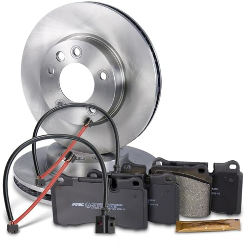 ATEC GERMANY Juego de frenos delanteros incl. discos de freno Ø 330 mm ventilados + pastillas de freno delanteras Compatible con VW TOUAREG (7LA, 7L6, 7L7)