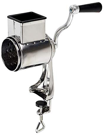 Edelstahl Gemüsereibe,Trommelreiben Set,Manuelle Kartoffelreibe Reibemaschine Trommelreibe,Gemüsehobel Küchenmaschine mit 5 Trommeln Ideal für Gurken Käse und Nüsse Karotten