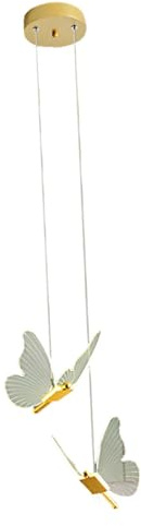 perfk Pendelleuchte Kronleuchter Schlafzimmer Dekoration Hängelampe Deckenlampe für Shop Geburtstagszubehör Wohnzimmer Geschenke, Weißes Licht doppelt