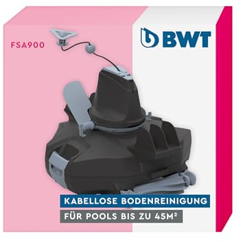 BWT Robot limpiafondos de Piscina FSA900 - Poolboy automático eléctrico de batería para la Limpieza sin Cable del Fondo Mediante el Sistema Stop & Go
