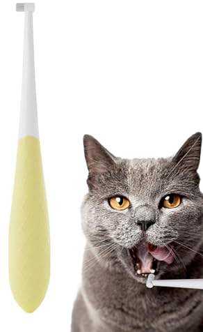 Katzenzahnbürste | Tragbare weiche Kätzchen-Zahnbürste | Sichere Mundpflege für Hunde, geruchlose Katzenzahnpflege Bürste mit rutschfestem Griff, Haustierzahnreinigungsset für empfindliches