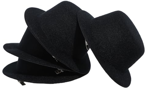 HEMOTON 4 Stück Zylinder Haarspangen Hüte Dekorative Haarnadeln Kleine Formelle Hüte Haarspange