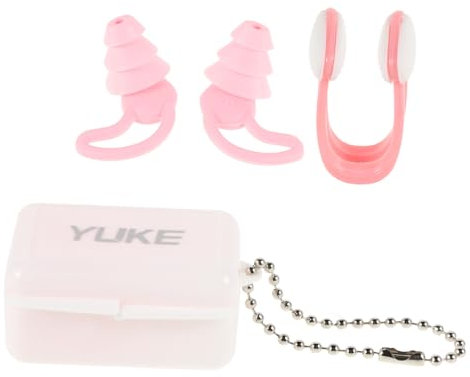 Parliky Silikon Ohrstöpsel Mit Nasenclip Für Schwimmen Wasserdichtes Set Für Erwachsene Und Junge Mädchen Schützt Ohren Und Nase Vor Wasser Leicht Und Tragbar