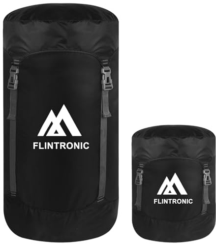 flintronic Compression Stuff Sack, 25L, Lightweight Water Resistant Compact Stuff Sack Storage bag, Sleeping Bag Stuff Sack with Ripstop Fabric for Camping, Hiking, Traveling