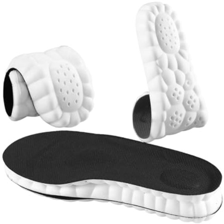 Plantillas Memory Foam, Alivio del Dolor del Talón Plano, Absorción de Impactos, Plantilla Cómoda Antifatiga, para Deporte, Trabajo y Uso Diario, 37-38, Negro