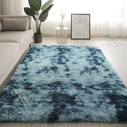 Tappeto Shaggy per interni, spesso, non perde pelo, antiscivolo, per spazi ad alto traffico, ideale come decorazione per la casa per soggiorno e camera da letto