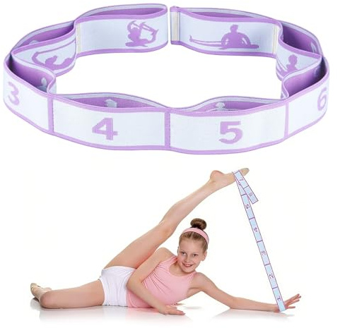 35inch Resistance Bands, Multi-Loop Elastic Yoga Stretch Strap, Yoga Stretching Bands, Stretch Straps for Physical Therapy-, Pilates, Yoga, Dance, Gymnastics Exercise