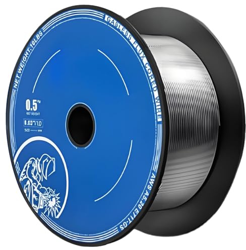 Svetstråd i rostfritt stål, 0,035/0,030 (1,0/0,8 Mm) Gasfri Flux Core Mig-tråd, E71T-GS, perfekt for svetsning av galvaniserade, rostfria och mjuka stålprojekt(0.8mm 0.5kg)