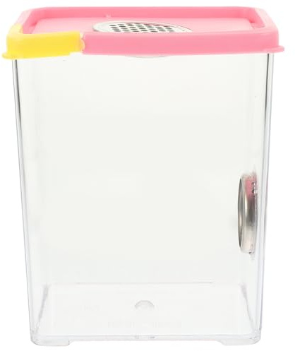 TOYANDONA Acrylic Spider Terrarium 10.5x8x13cm High Transparency Reptile Habitat Enclosure for Lizards Frogs Tarantulas Vertical Terrarium with Ventilation for Pet Reptiles