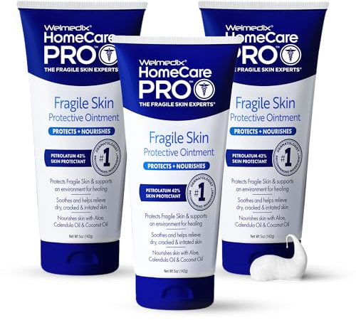 Welmedix Healing Ointment for Dry Skin - Skin Protection Barrier Cream & Moisturizer for Very Dry, Cracked Skin - Hospital Grade Intensive Healing Ointment - 5oz Tubes, Pack of 3