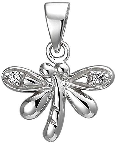 Jobo Kinder-Anhänger Libelle aus 925 Sterling Silber mit 2 Zirkonia