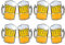 Amosfun Oktoberfest Brille Plastik Bier Brille Lustige Disguise Bierkrug Sonnenbrille Gläser Kostüm Gläser Oktoberfest Cosplay Party Gastgeschenk 4 Stück (Golden)