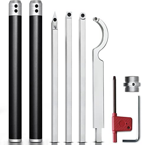 Carbide Lathe Turning Tools, 18.3 Full Size Carbide Tipped Woodturning Tool Set