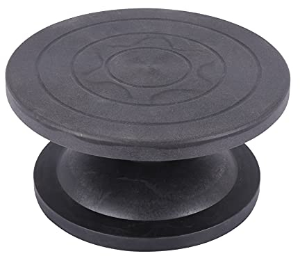 sunroot Drehung Scheibe Drehung Scheibe Ton Skulptur Modellieren Keramik Multifunktions Manuelle Drehscheibe Drehscheibe Schnitz Tisch TöPfer Scheibe Schwarz
