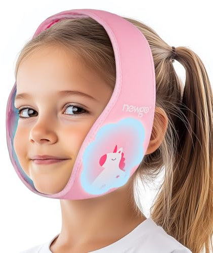 NEWGO Cuscinetti refrigeranti per denti del giudizio, denti del giudizio compresse refrigeranti per bambini, unicorni progettati adorabili con due sacchetti di lettura riutilizzabili per TMJ (rosa)