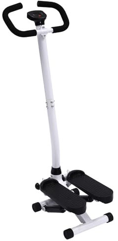 Fitness Stepper Mit Lenker Stepper Swing Maximaler Benutzergewicht 150kg Inklusive Widerstandsbänder Für Aerobes Training Und Effektive Übungen Schwarz