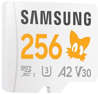Samsung Tarjeta microSD Sonic Pro Plus para Consola de Juegos, Tarjeta de Memoria 256 GB, UHS-I U3, Full HD y 4K UHD, hasta 180 MB/s, MB-MD256SA