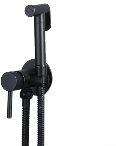 Valixirant Ensemble de pulvérisateur mural de bidet avec pulvérisateur réglable, kit de tuyau de bidet en alliage de zinc pour soins personnels et de maternité (noir)