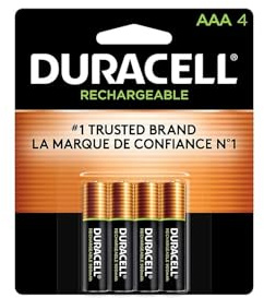 Duracell - AAA Rechargeable Batteries - Long Lasting Triple A Battery, Multipurpose for Home and Business - 4 Units