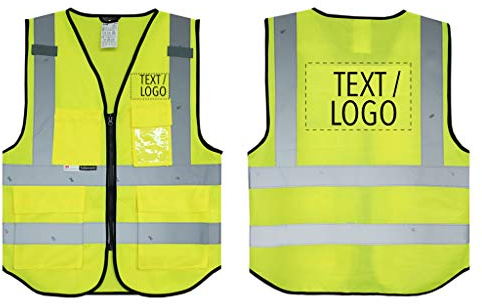 Salzmann Gilet rifrangente ad alta visibilitá con logo individuale - Gilet di sicurezza con stampa - Realizzato con nastro riflettente 3M