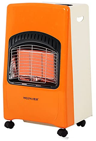 Pequeño Calentador de Gas Portatil Calentador De Patio Ajustable Interiores Y Exteriores Escritorio Camping Pesca 76x40x24CM,Orange